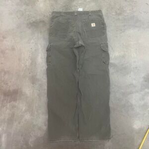 Vintage Y2K Carhartt men's brown cargo pants baggy workwear faded‎ distressed